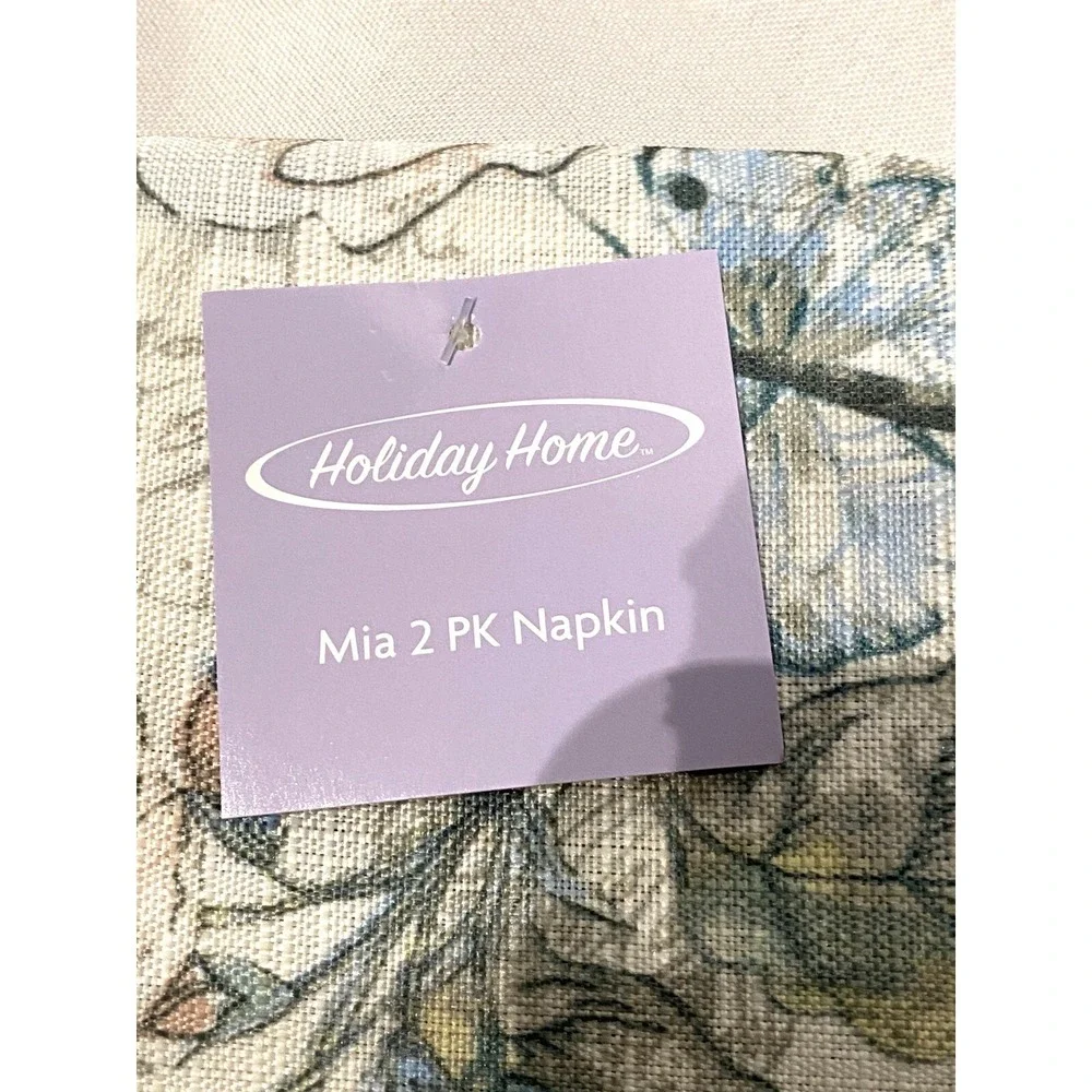 holiday‎ home 2 pack cloth reusable napkins spring butterflies floral flowers